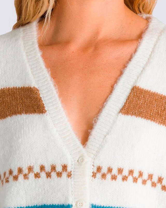 Casaco Valerie Stripe Cardigan Upland Marshmallow | Vans