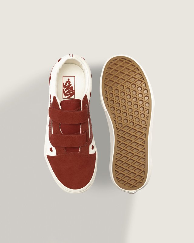 Tênis Old Skool V Red Hot Valentines Racing Red True White Infantil