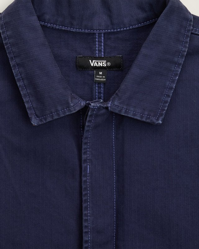 Camisa Manga Longa Lx Washed Overdye Deep Indigo