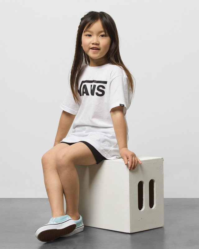 Camiseta Vans Classic Infantil White Black