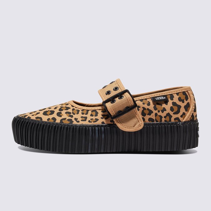 Tênis Mary Jane Creeper Grunge Core Leopard