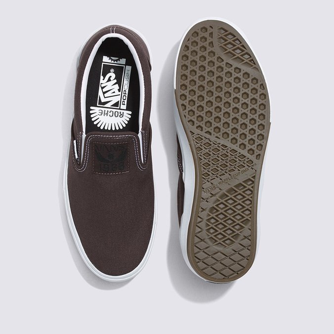 T nis Bmx Slip On Dakota Roche Bmx Brown White Vans