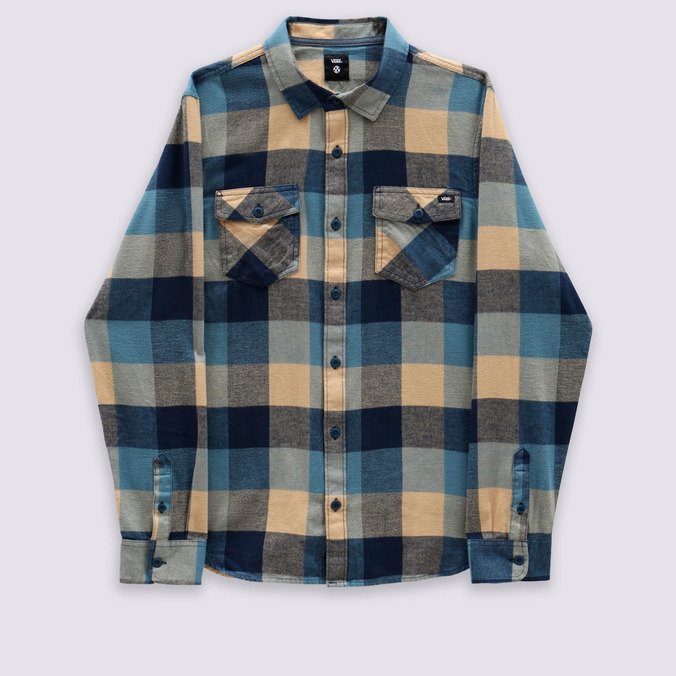 Camisa Box Flannel Ls Suede Bluestone