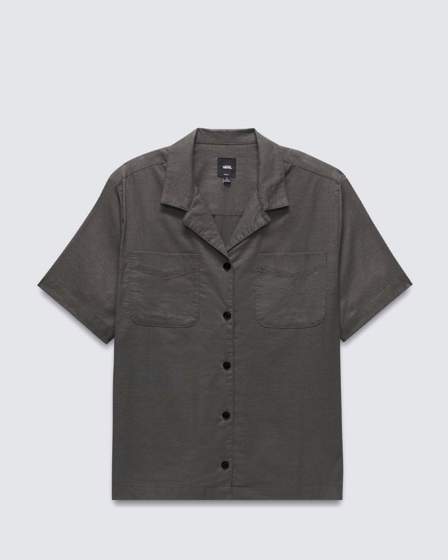 Camisa Cassidy Camp Shirt Ss Asphalt