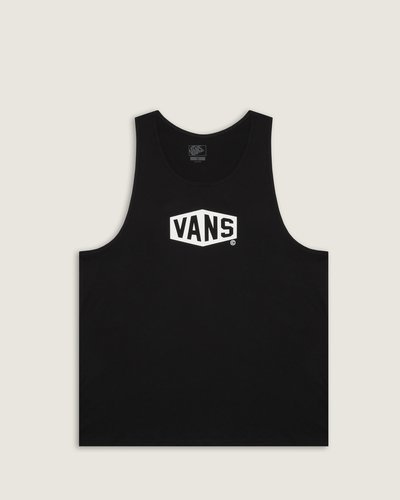 Um clássico irreverente para todos os momentos. A Regata Hex Black White com gola redonda traz um ajuste relaxado, proporcionando conforto. Fácil de vestir, o modelo traz estampa frontal, com assinatura Vans® com efeito hexagonal, dentro de blocos, centralizada na altura do peito, em silk à base d’água. Para relaxar e curtir todos os momentos com estilo. Essa é a essência “Off The Wall”.