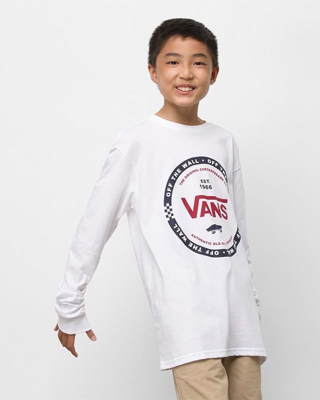 Camiseta Logo Check Ls Infantil White