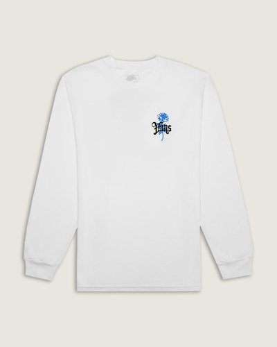 Fique no estilo “Off The Wall” com a Camiseta Grown From The Ground Up Ls White Aup. Uma camiseta de manga longa e gola redonda, com um visual clássico. O modelo apresenta uma estampa frontal, na altura do peito, no lado esquerdo - de uma arte, com o design da icônica rosa Vans, sobre a assinatura da Vans personalizada. Já nas costas, traz a mesma estampa, centralizada e em tamanho maior. A combinação de gola redonda casual com algodão respirável, torna a peça confortável, para uso diário, seja dentro ou fora das pistas.