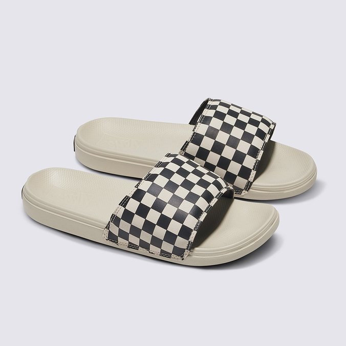 Chinelo Slide-On La Costa Radial Checkerboard Rainy Day