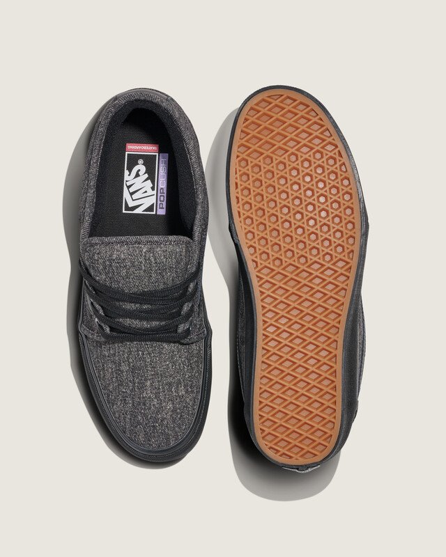 Tênis Chukka Low Sidestripe Skate Denim Charcoal Black