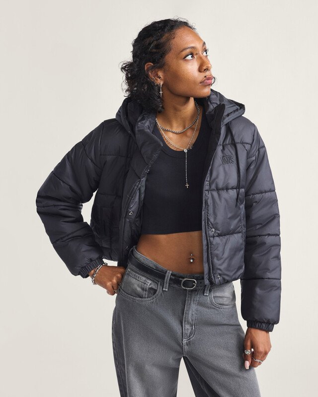 Jaqueta Mte Hillgate Cropped Puffer Black | Vans Jaqueta Mte Hillgate Cropped Puffer Black | Vans