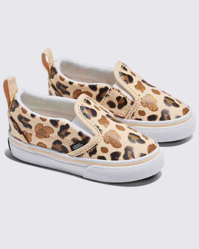 Tênis Slip-On Leopard Glitter Brown True White Infantil