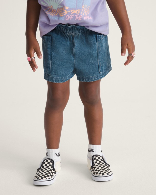 Short Infantil Joy Ruffled  Vintage Indigo