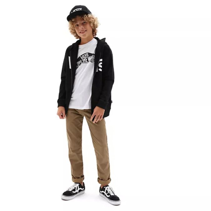 Moletom Vans Classic Zip Hoodie Infantil Black White