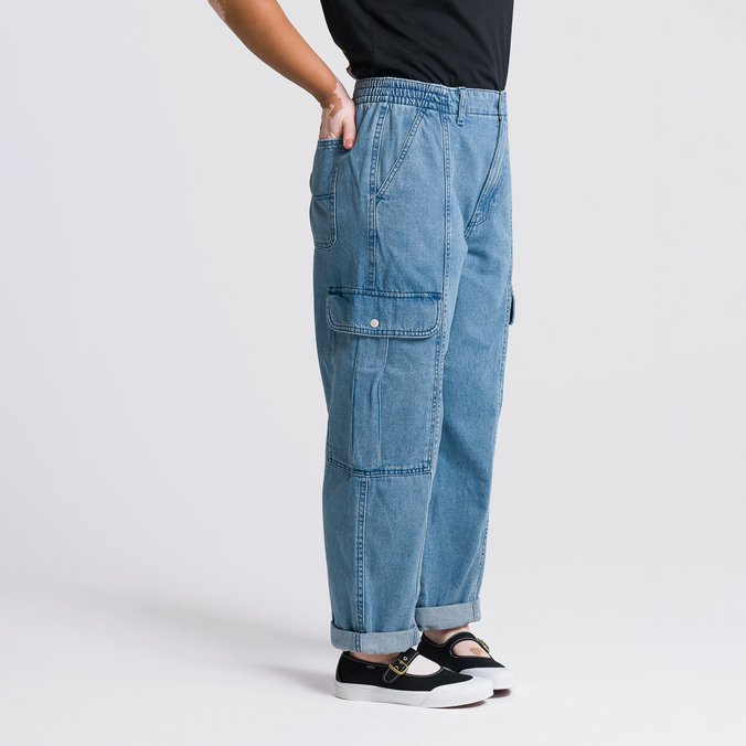 Calça Sidewalk Denim Cargo Pant Stone Wash