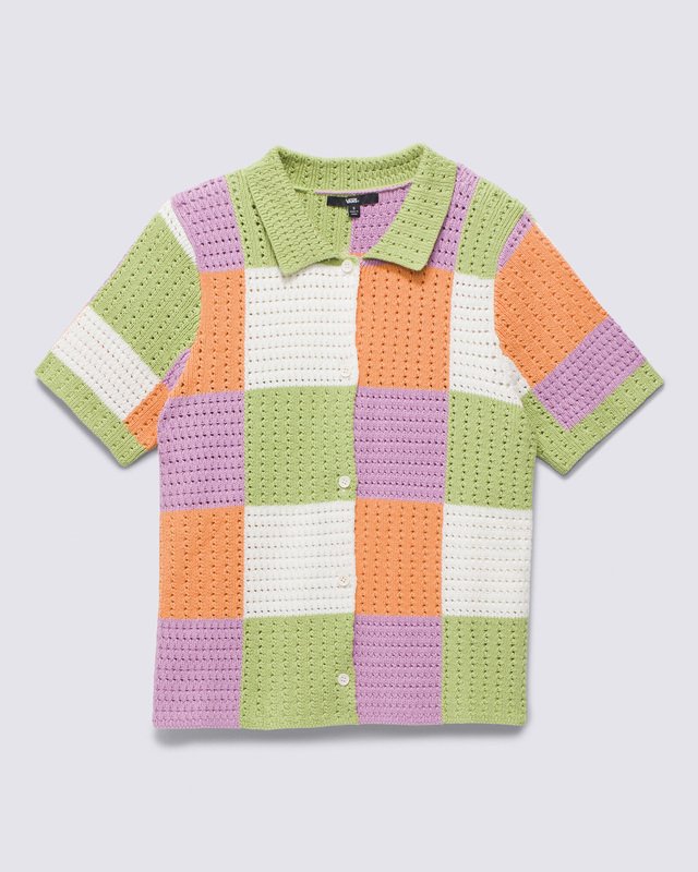 Casaco Morrison Checker Sweater S. Hero Sport Low Leaf Green | Vans
