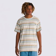 Com listras de fios tingidos em toda a peça para um look atemporal, a Camiseta Cullen Ultrarange Neo Vr3 Pale Aqua é confeccionada em algodão macio. O modelo de manga curta com gola redonda apresenta bolso frontal na altura do peito, no lado esquerdo, com aplicação de etiqueta tecida Vans.