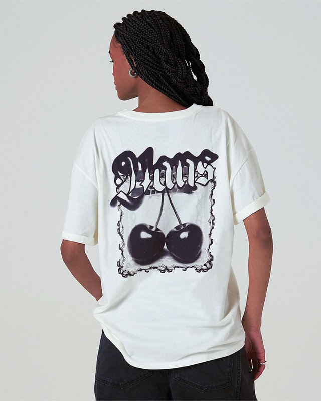 Camiseta Cherryride Outsized Ss Marshmallow Cherry | Vans