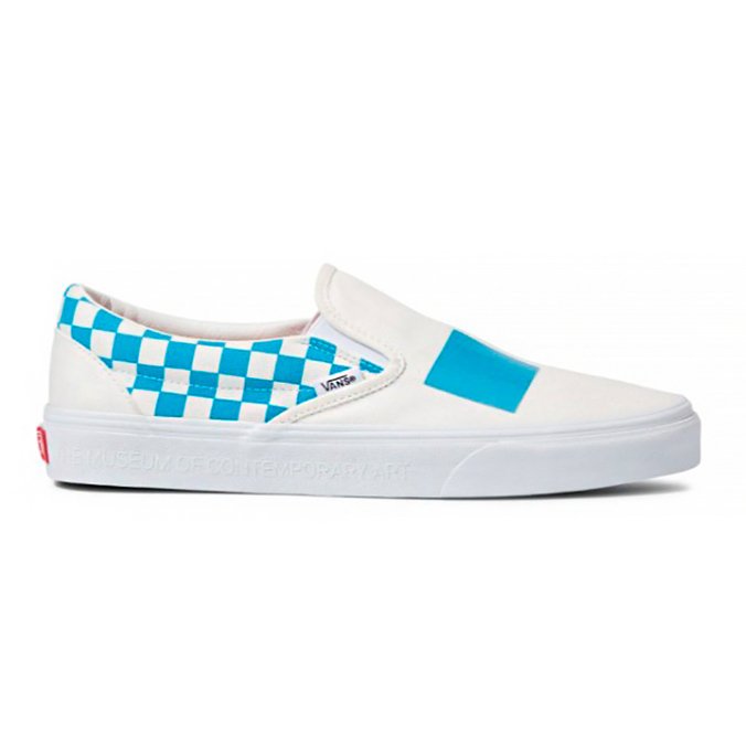 Tênis Slip-On Vans X Moca Logo Cyan