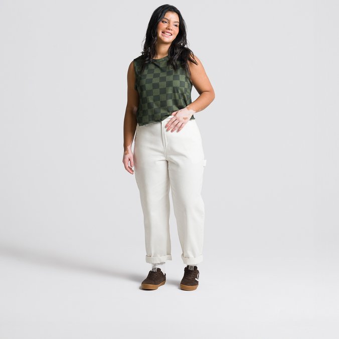 Camiseta Checker Olivine Tank Olivine