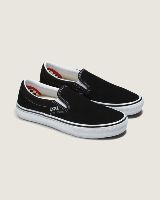 Tênis Skate Slip-On Black White