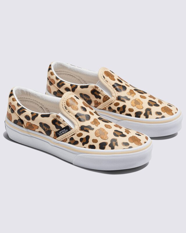 Tênis Slip-On Leopard Glitter Brown True White Infantil