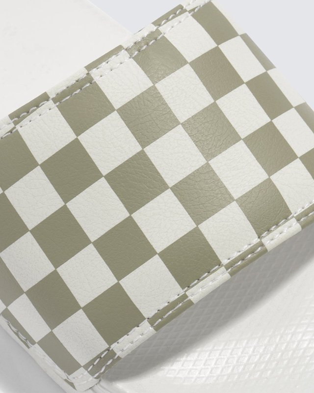 Chinelo Slide-On Checkerboard Sage