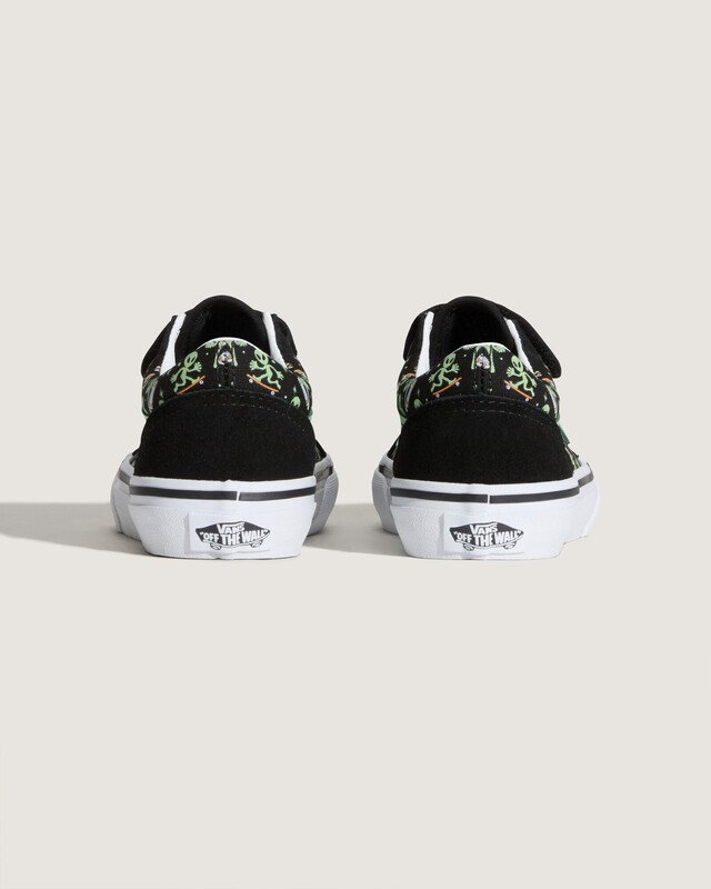 Tênis Old Skool Kids Glow Cosmic Cruisers Black Green Infantil