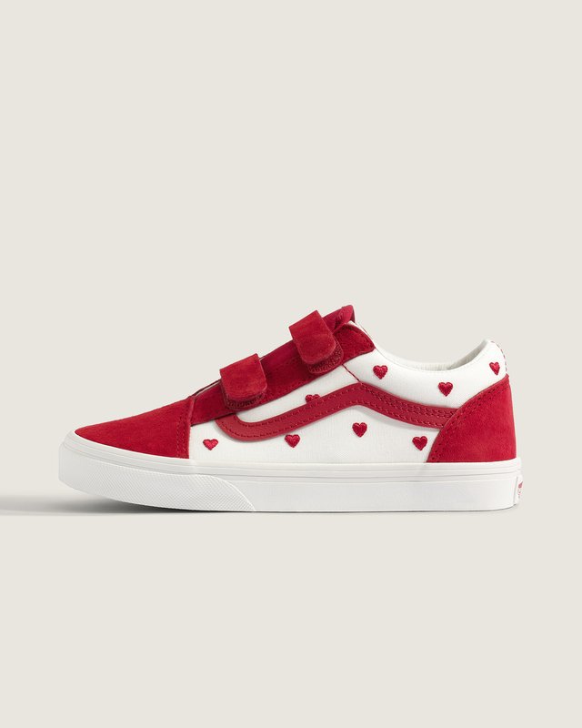 Tênis Old Skool V Red Hot Valentines Racing Red True White Infantil