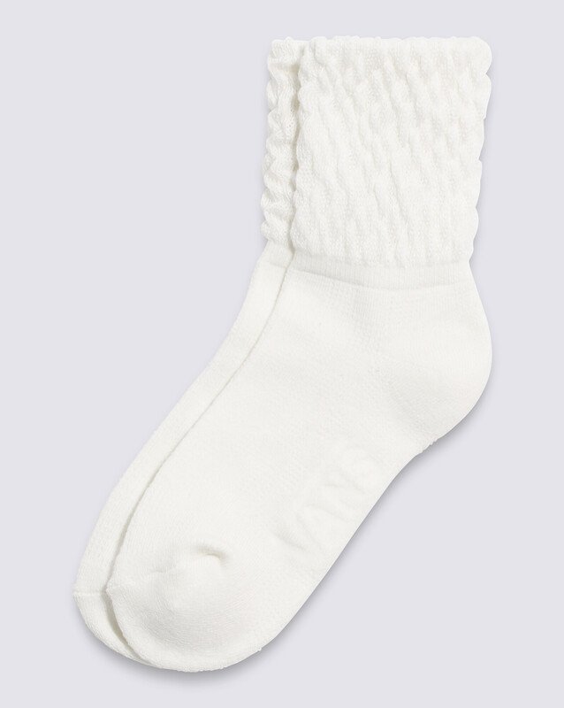 Meia Vans Scrunch Crew Upland Marshmallow 36/9