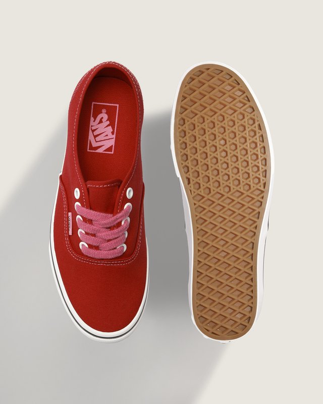 Tênis Authentic Terry Lace Red Pink