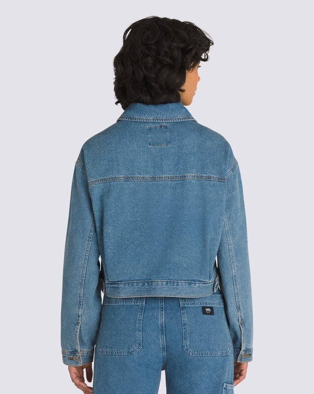 Jaqueta Raynes Denim Crop Jacket Upland Stonewash