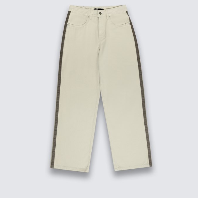 Calça Sirelle Side Stripe Puddle Oatmeal