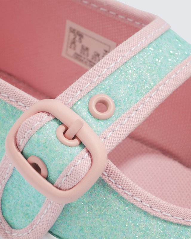Tênis Mary Jane  Pastel Glitter Multi Infantil