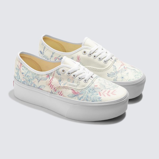 Tênis Authentic Stackform Whimsy Floral True White