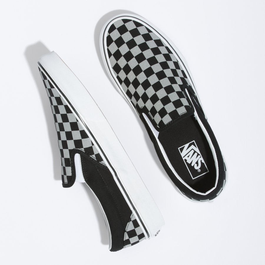 checkered reflective vans