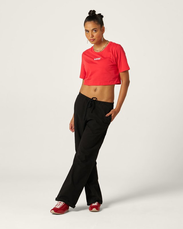 Camiseta Manga Curta Cropped Flying V Crimson Haze