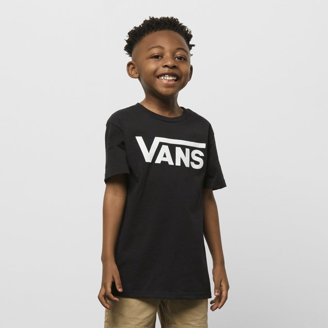 Camiseta Vans Classic Infantil Black White