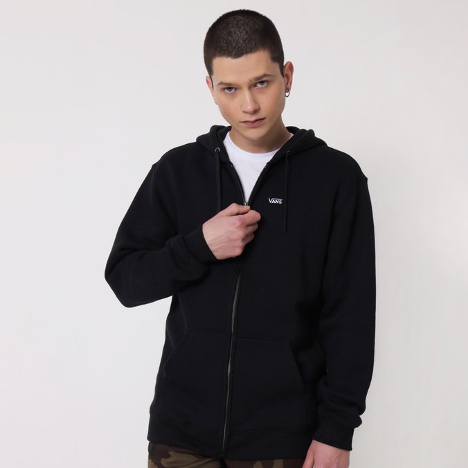 Moletom Basic Zip Hoodie Black | Vans