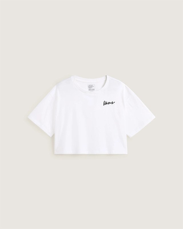 Camiseta Manga Curta Baby Tee Classic Script White
