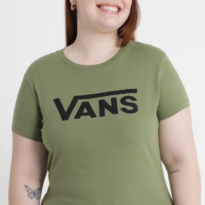 Camiseta Flying V Crew Ss Loden Green White