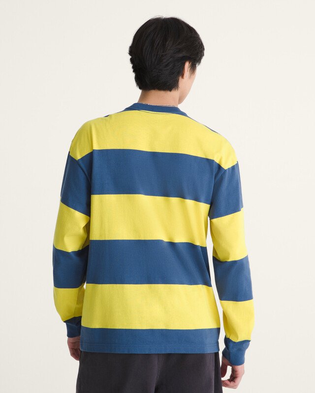 Camiseta Manga Longa Rugby Stripe Knit Dusty Gold