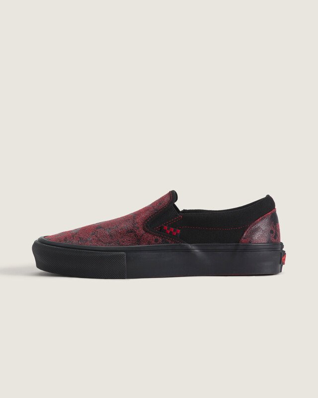 Tênis Skate Slip-On Halloween Saw Red Black