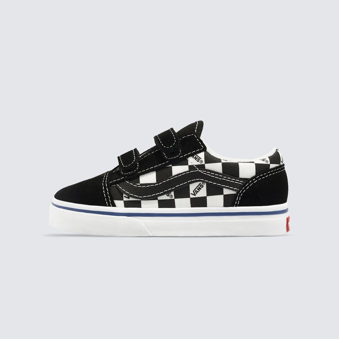 Tênis Old Skool Logo Check Black White Infantil