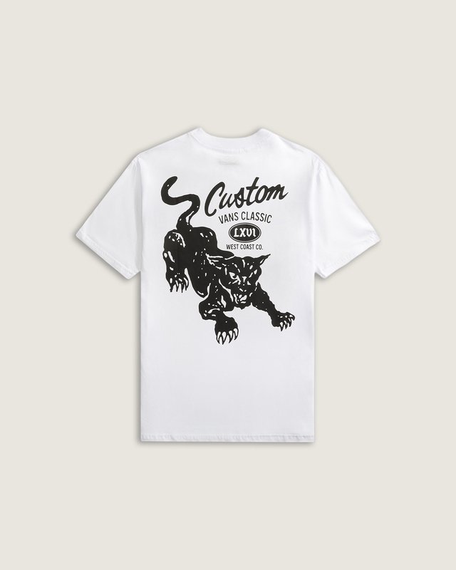 Camiseta Manga Curta Custom Cat White