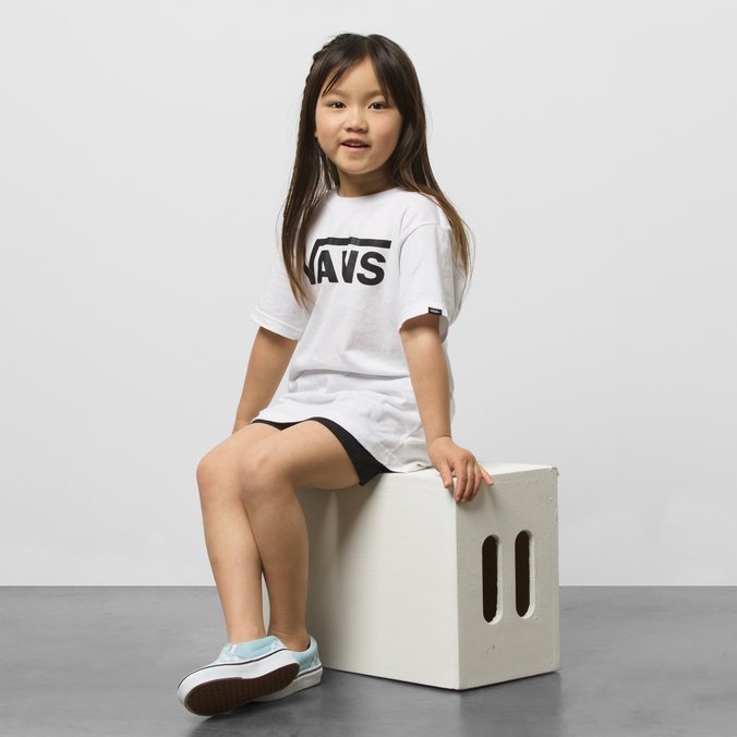 Camiseta Vans Classic Infantil White Black