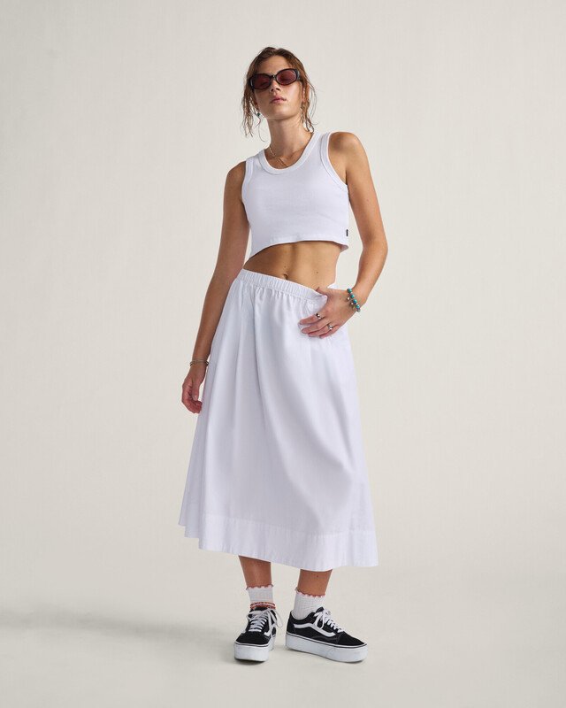 Saia Francesca Full Skirt White