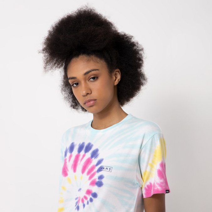 Camiseta Drop V Spiral Tie Dye Rainbow Spectrum