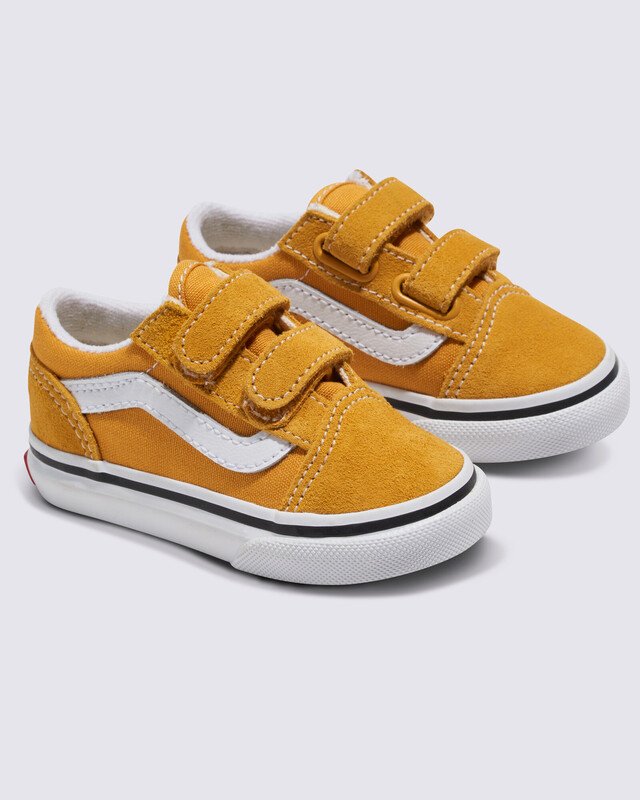 Tênis Old Skool V Infantil Checkerboard Golden Glow