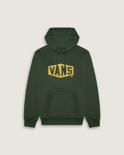 Um clássico irreverente para todos os momentos. Use camadas para se manter aquecido no estilo “Off The Wall”. O Moletom Hex Logo Pullover Dried Kelp é o máximo em aconchego, com um bolso frontal estilo canguru. O modelo traz estampa frontal, com assinatura Vans® com efeito tridimensional, dentro de blocos, centralizada na altura do peito, em silk à base d’água.