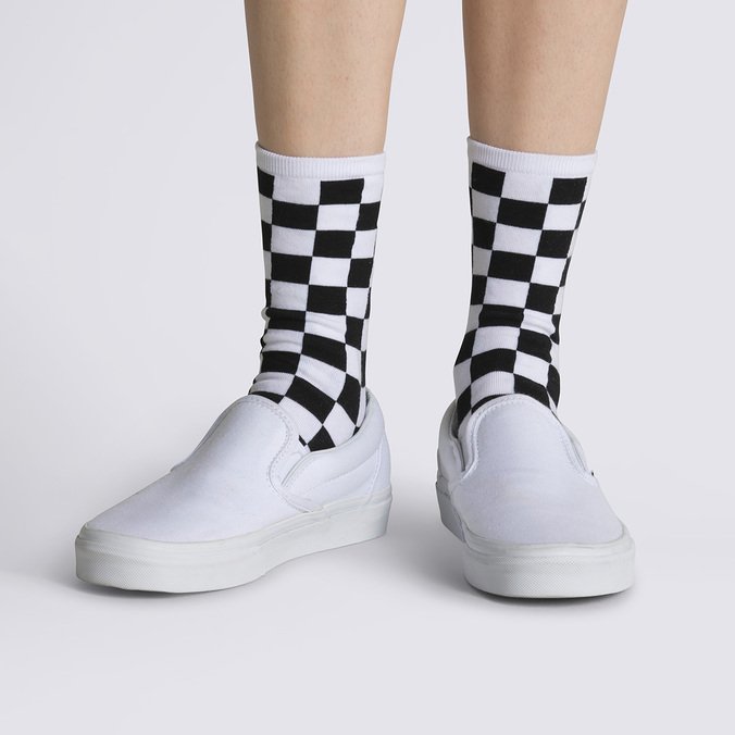 Meia Ticker Sock 36/39 Black Checkerboard